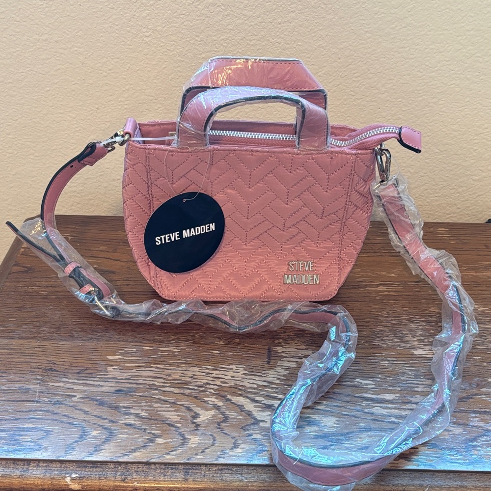 Steve Madden Blush Quilted Mini Bag